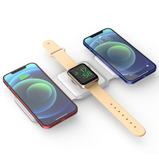 Magsafe15W Fast Charging Wireless Charging Three-In-One Folding Magnetic Wireless Charger For Apple Headset Watch